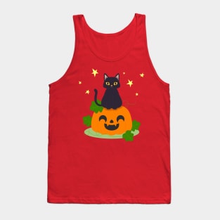 Cat Pumpkin Tank Top